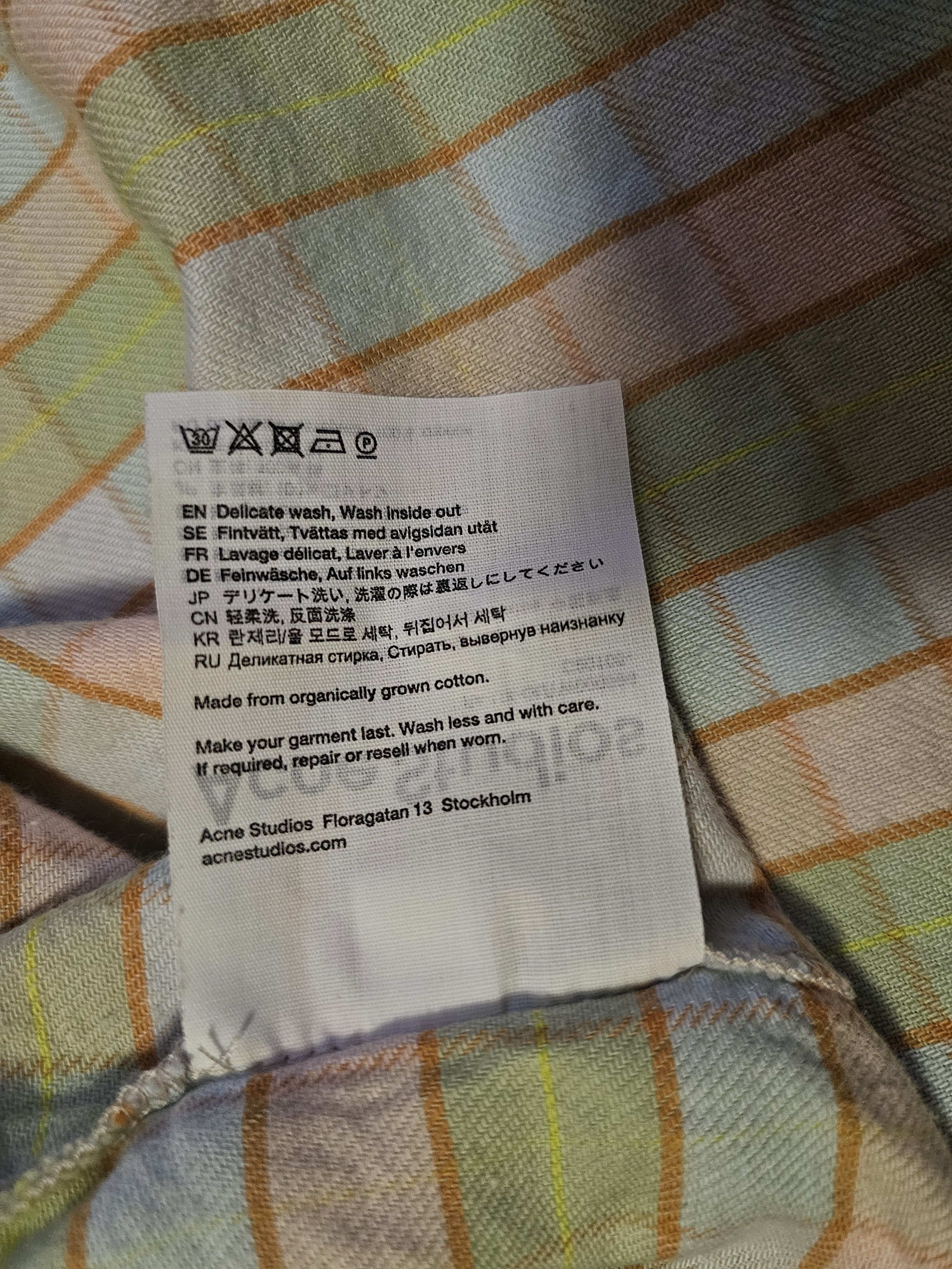 Acne Studios Acne Studios Men's Plaid Oversize Shirt Jacket Size M Size US M / EU 48-50 / 2 - 8 Thumbnail