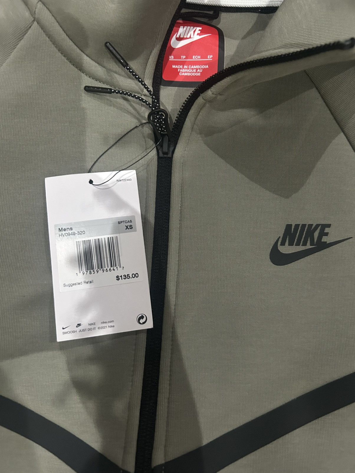 Nike Nike Sportswear Tech Fleece Men's Full-Zip Hoodie Mica Green Size US XS / EU 42 / 0 - 3 Thumbnail