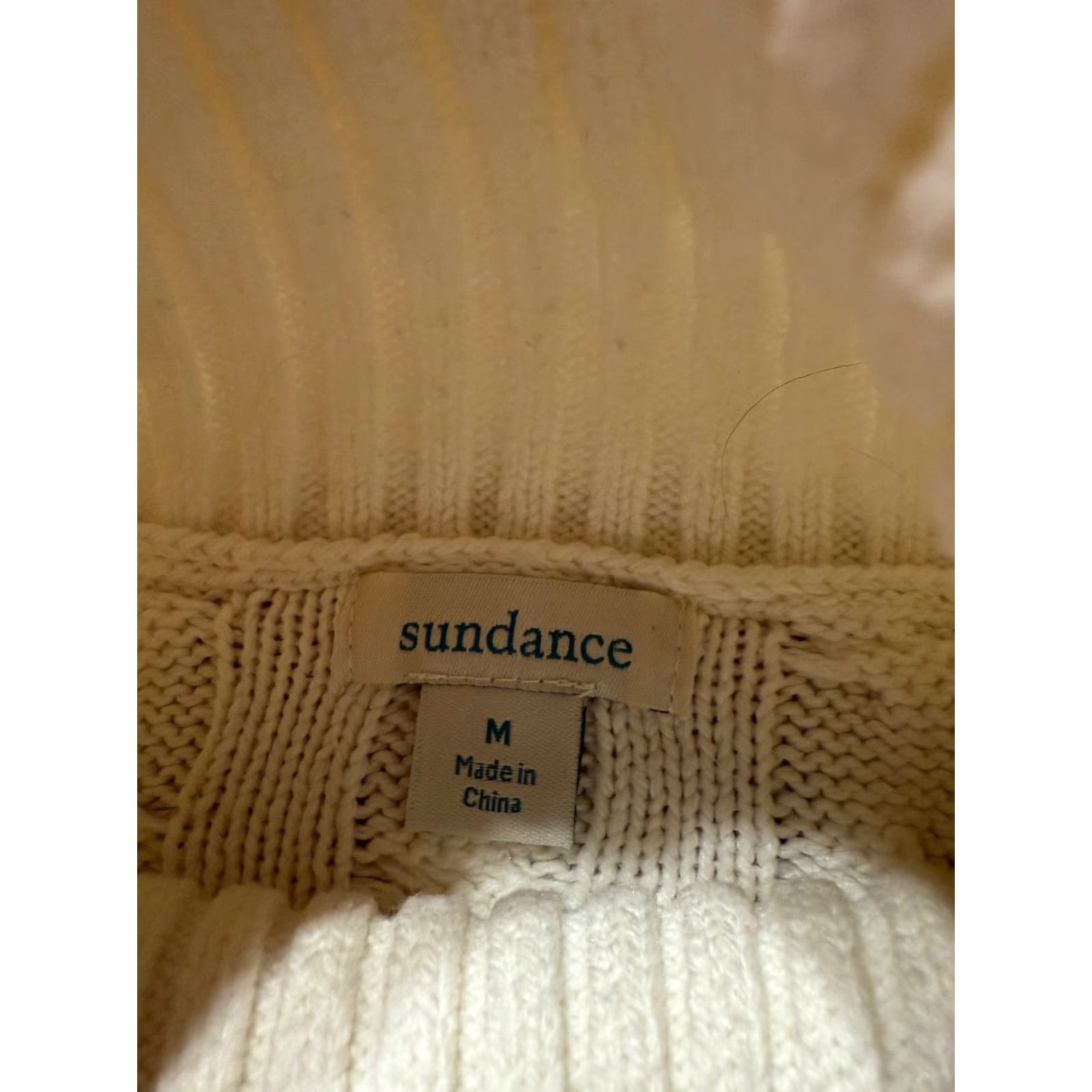 Vintage Sundance Womens Sweater Long Sleeve Size Medium Knit White Turtleneck Pullover Knits Women M White 90s? Size M / US 6-8 / IT 42-44 - 3 Thumbnail