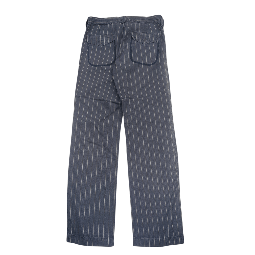 Japanese Brand Domingo Co Ltd Hickory Stripes Fatigue Relaxed Pants Size US 30 / EU 46 - 6 Thumbnail