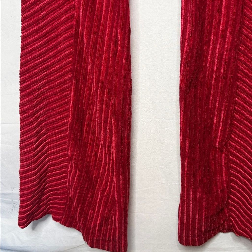 Free People NWOT Free People pull on velvet feel flare red pants sz Lg Size 32" / US 10 / IT 46 - 3 Thumbnail