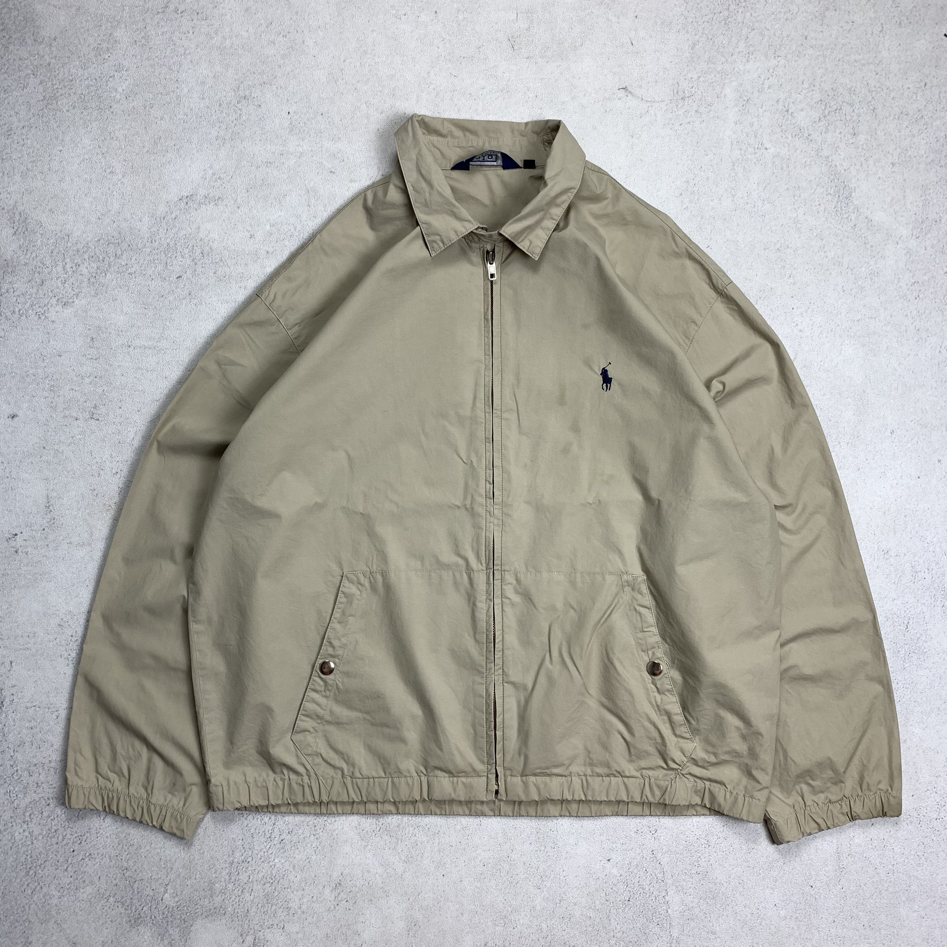 ジャケット・アウター 80s Polo Ralph Lauren Cotton Work Jacket Vintage 80s Polo Ralph Lauren Harrington Golf Black Jacket Made In