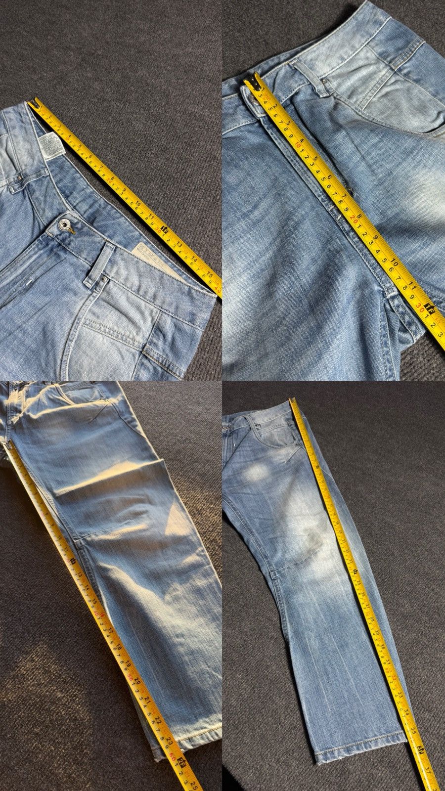 Diesel Luxury 00s Diesel Fayza Relaxed Tapered Rock Punk Jeans Y2K Size 29" - 18 Thumbnail