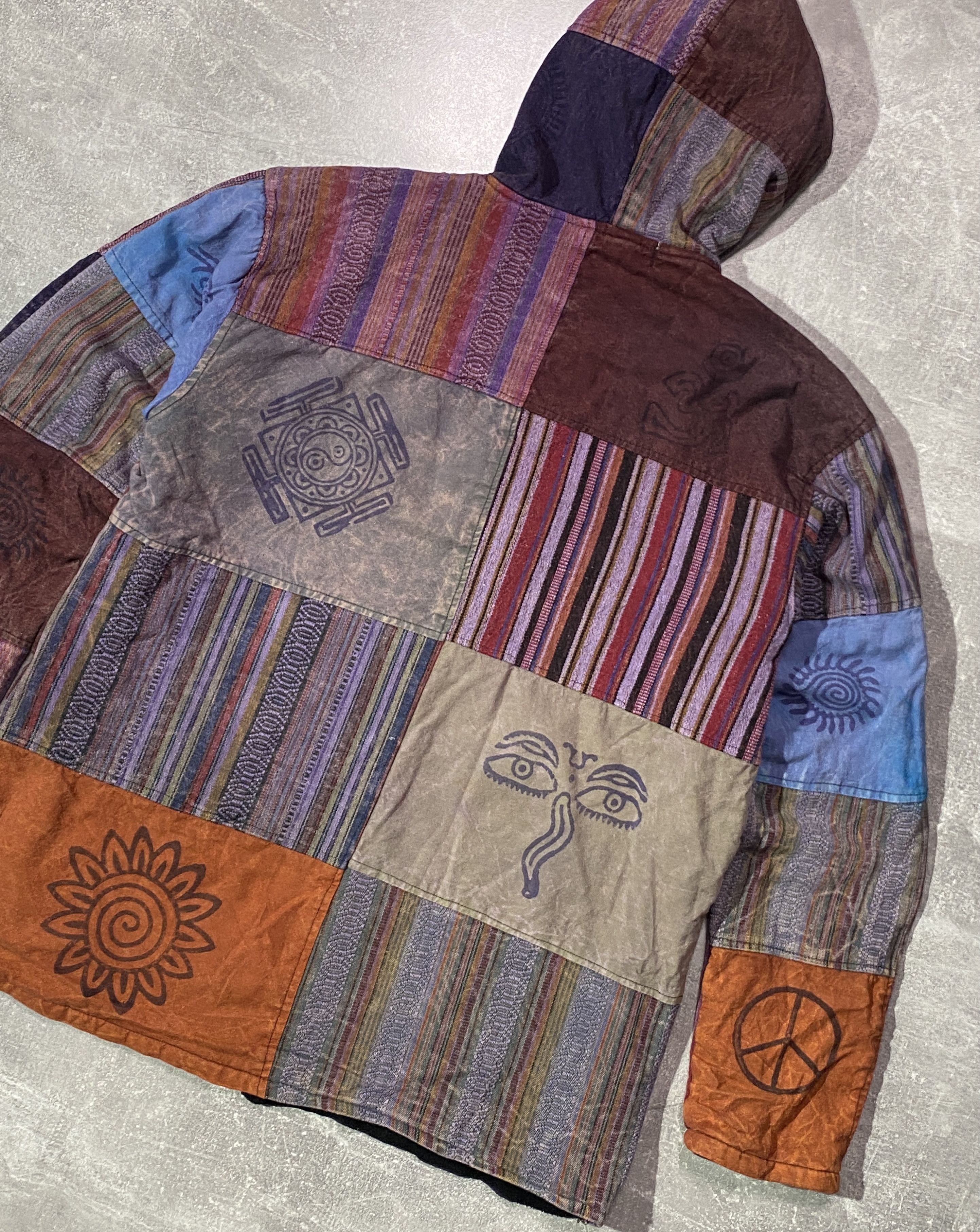 Japanese Brand Vintage Hippie Print Boho Nepal Patchwork Jacket L/XL Size US L / EU 52-54 / 3 - 8 Thumbnail