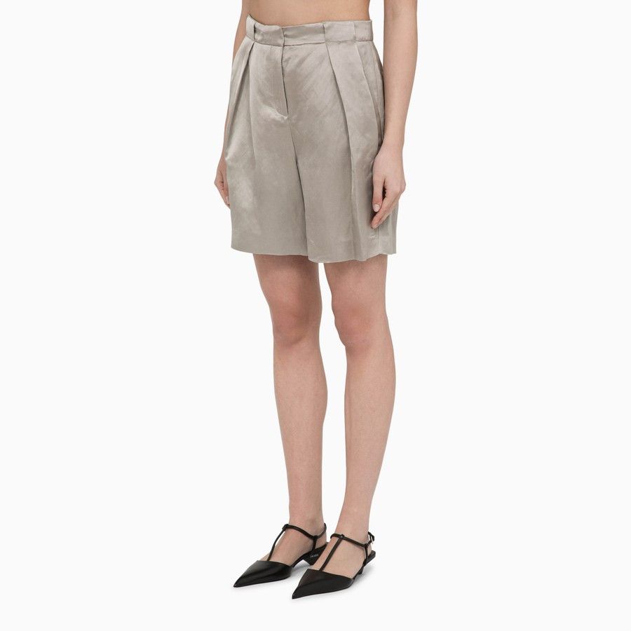 Calvin Klein o1d2blof0824 Linen-Blend Bermuda Shorts in Light Grey Size 26" / US 2 / IT 38 - 3 Thumbnail