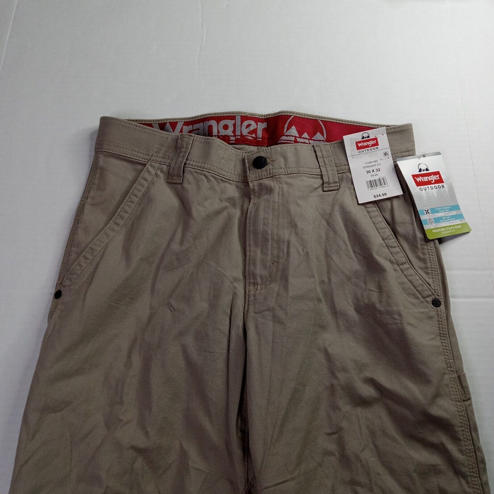Wrangler Wrangler Outdoor Utility Pants Mens 30x32 Beige Straight Fit Size US 30 / EU 46 - 3 Thumbnail