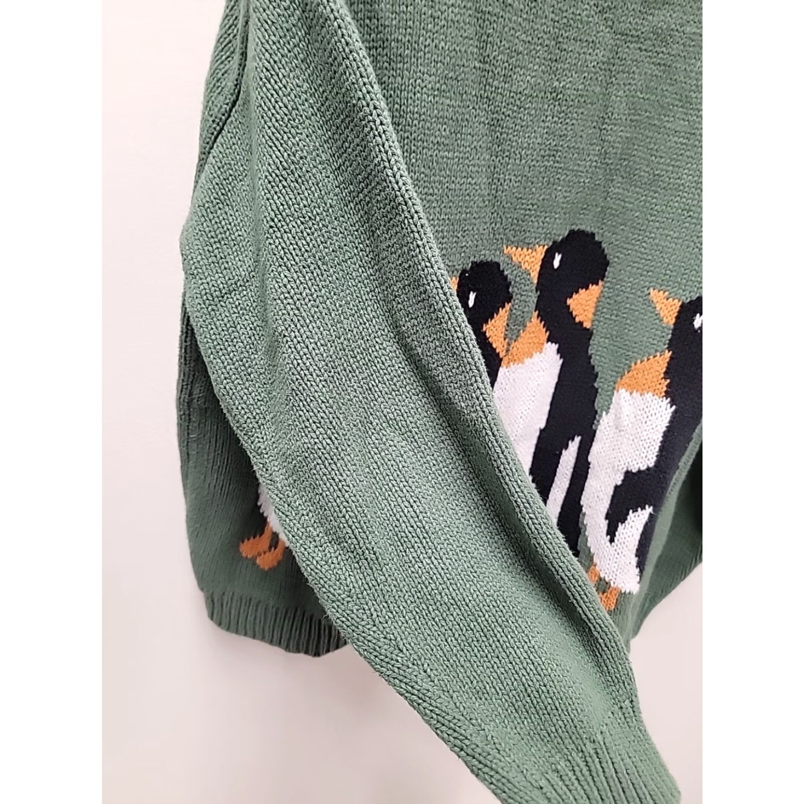 Vintage Callahan Knitwear Womens Sweater Size Large Green Penguins Knit Pullover Size L / US 10 / IT 46 - 4 Thumbnail