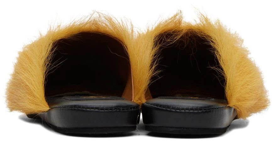Marni o1w1db10325 Long Hair Fussbett Sabot in Yellow Size US 11 / EU 44 - 4 Thumbnail