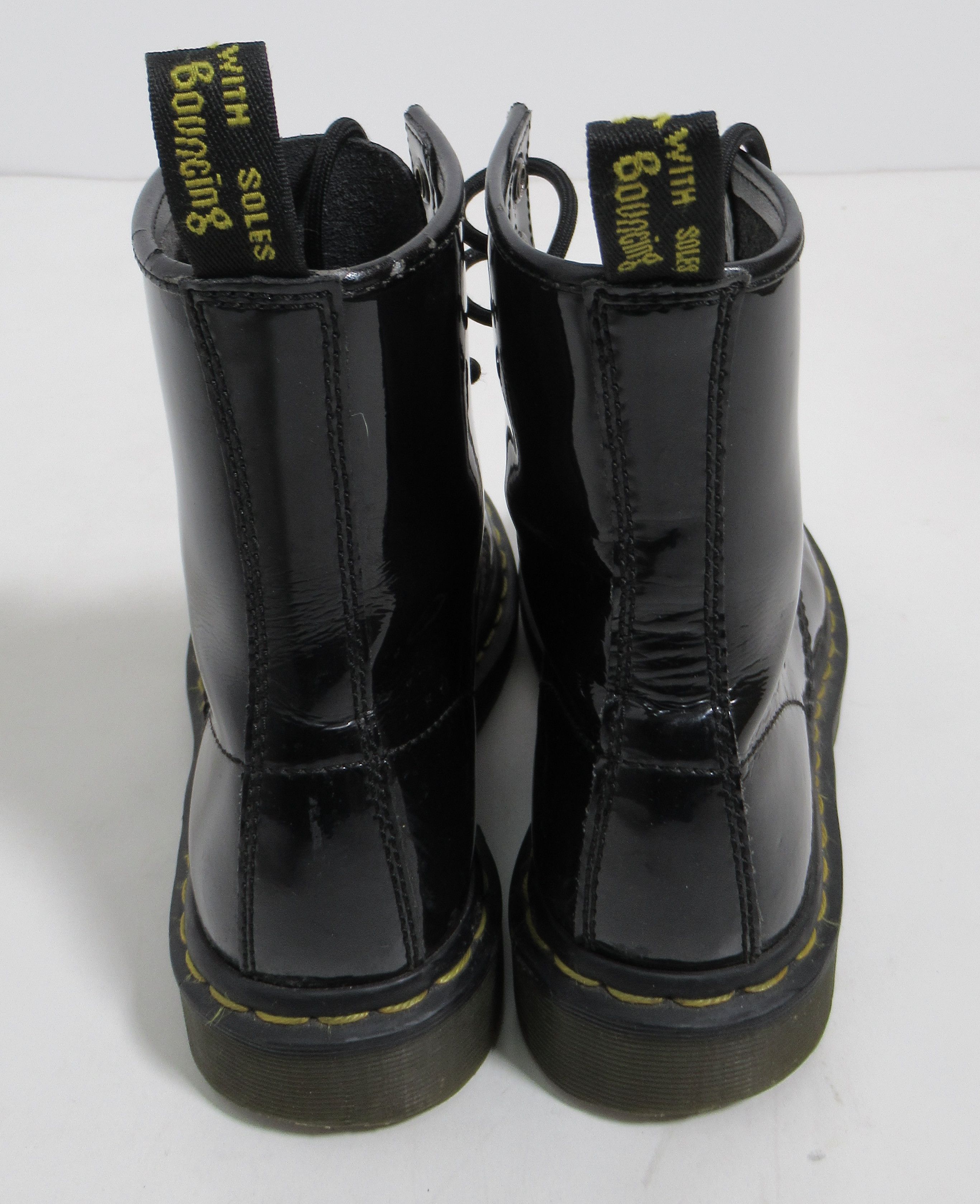 Dr. Martens Dr Martens Women's 1460 Patent Leather Boots Black Lamper Size US 6 / IT 36 - 4 Thumbnail