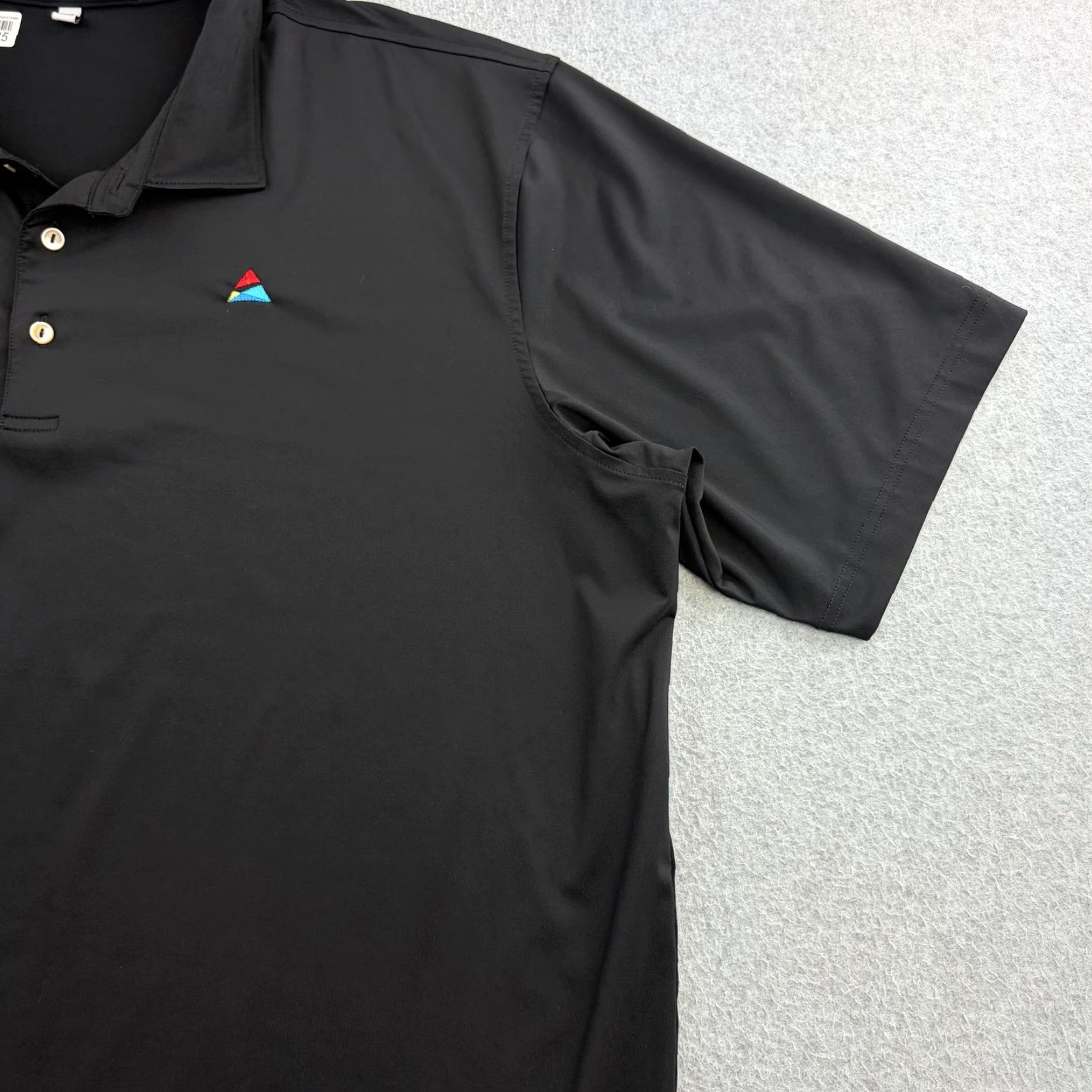 Peter Millar Peter Millar Summer Comfort Polo Shirt Mens 2XL Black Solid Matrix Logo Golf Shirt Size US XXL / EU 58 / 5 - 7 Thumbnail