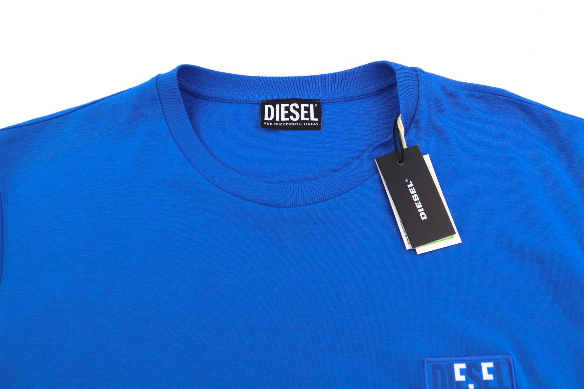 Diesel T-DIEGOS-E2 L Crew Neck Tricot Logo Blue T-Shirt 40310 Size US L / EU 52-54 / 3 - 4 Thumbnail