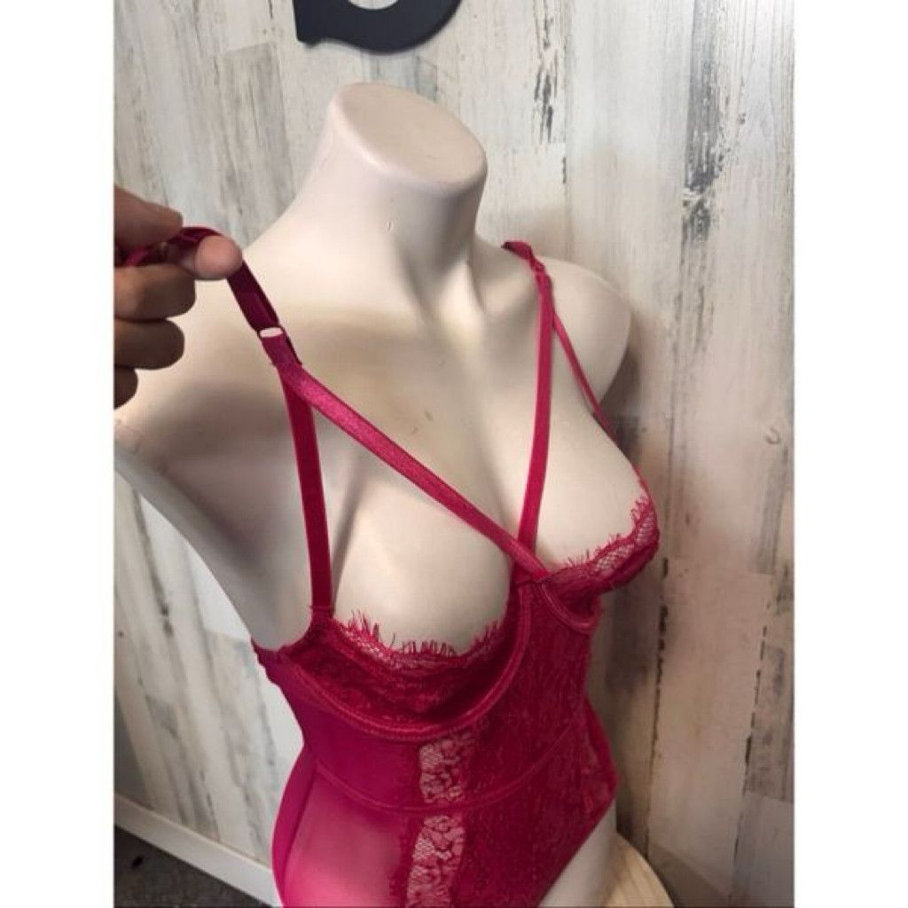 Jordan Brand Hot Pink Lace Mesh Bodysuit Teddy Lingerie Size Small Size US S / EU 44-46 / 1 - 10 Thumbnail