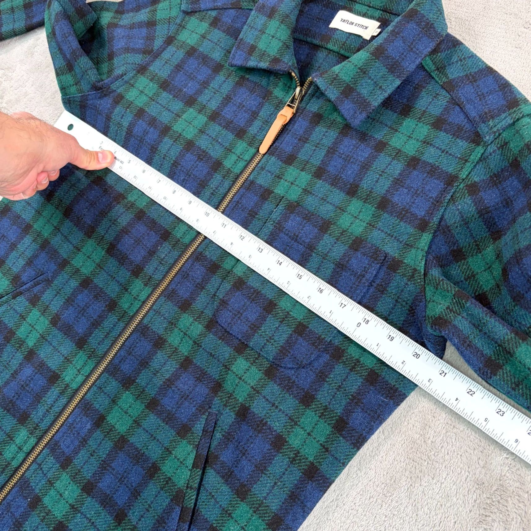 Taylor Stitch TAYLOR STITCH Coit Jacket in Blackwatch Men XL Regular Wool Blend Zip Up Overcoat Long Plaid 390? Size US XL / EU 56 / 4 - 7 Thumbnail