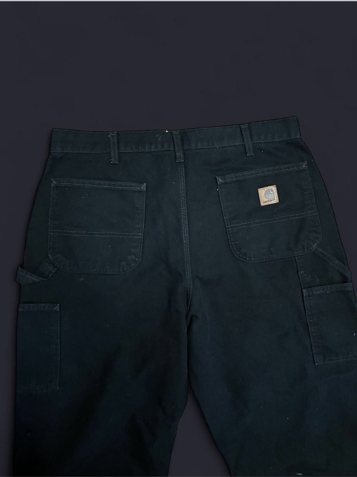 Carhartt × Vintage Vintage Carhartt Faded Black Baggy Canvas Carpenter Pants Size US 36 / EU 52 - 3 Thumbnail