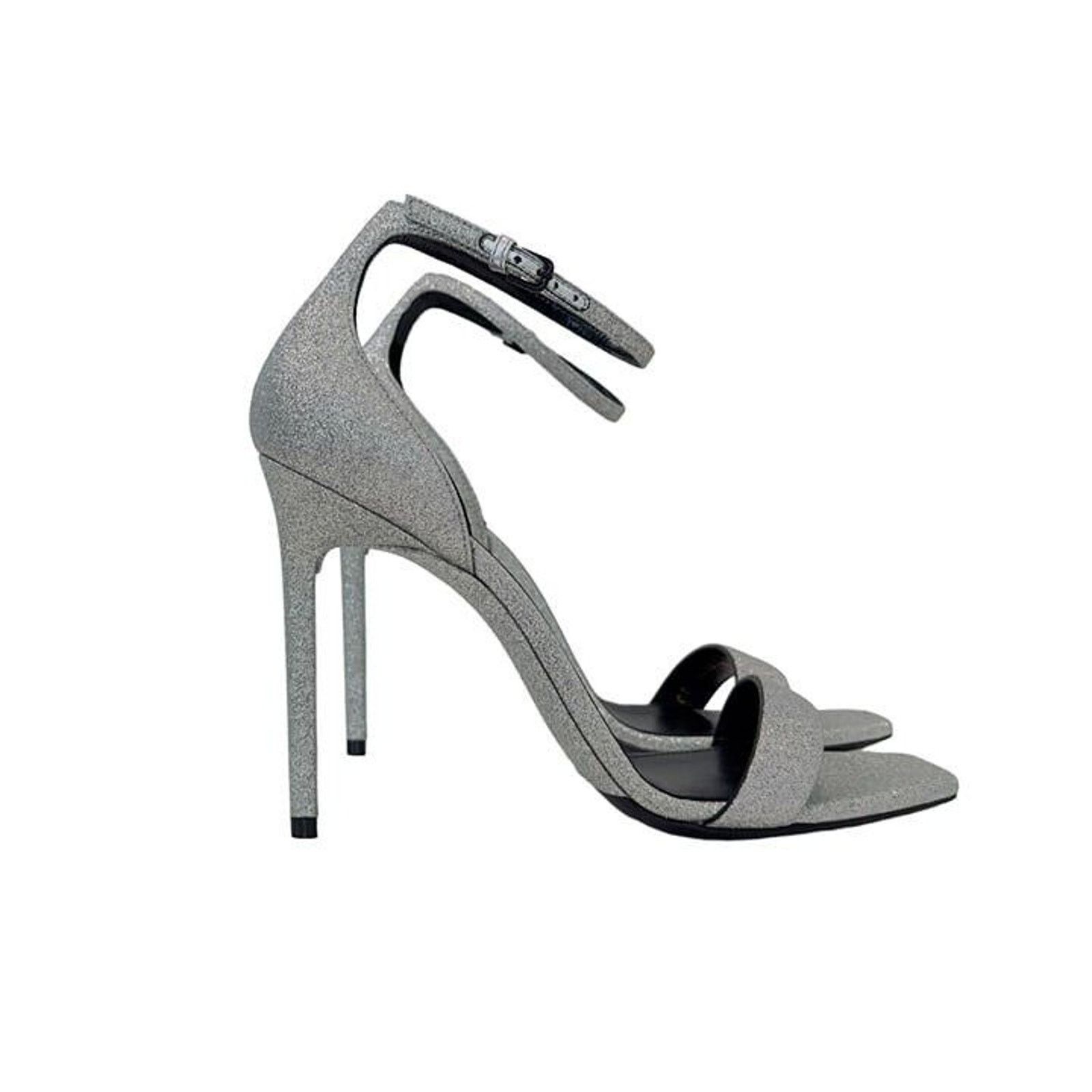 Saint Laurent Paris Saint Laurent Glitter Amber 105 Ankle Strap Sandals 38.5 Size US 8.5 / IT 38.5 - 2 Thumbnail