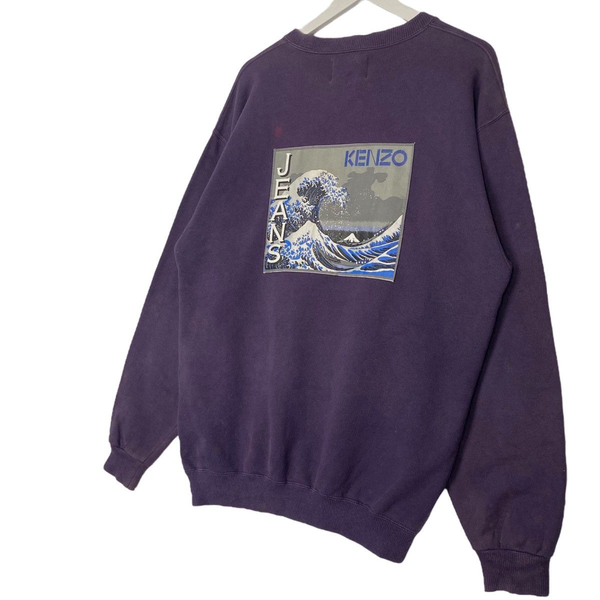 Vintage Vintage 90s Kenzo Embroidered Sweatshirt Crewneck Purple Size US L / EU 52-54 / 3 - 6 Thumbnail