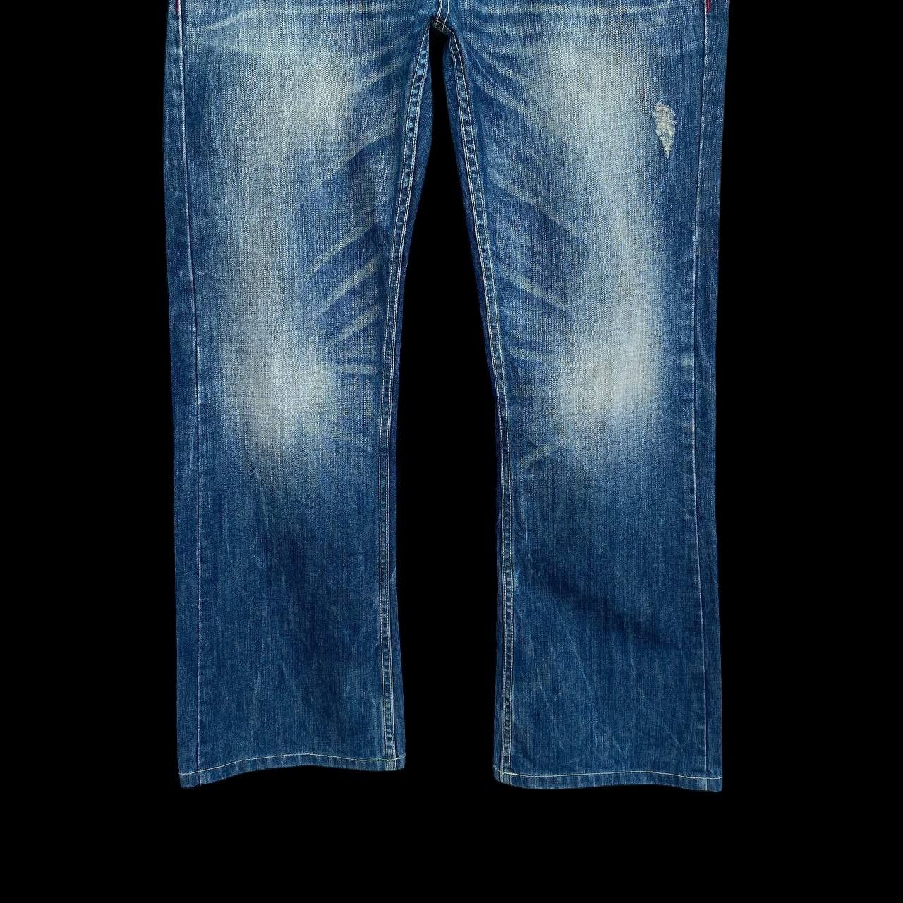 Japanese Brand × Le Grande Bleu (L.G.B.) × Tornado Mart A BEAUTIFUL FLARE DENIM RED PEPPER GOLD LABEL EAGLE WING Size US 31 - 9 Thumbnail