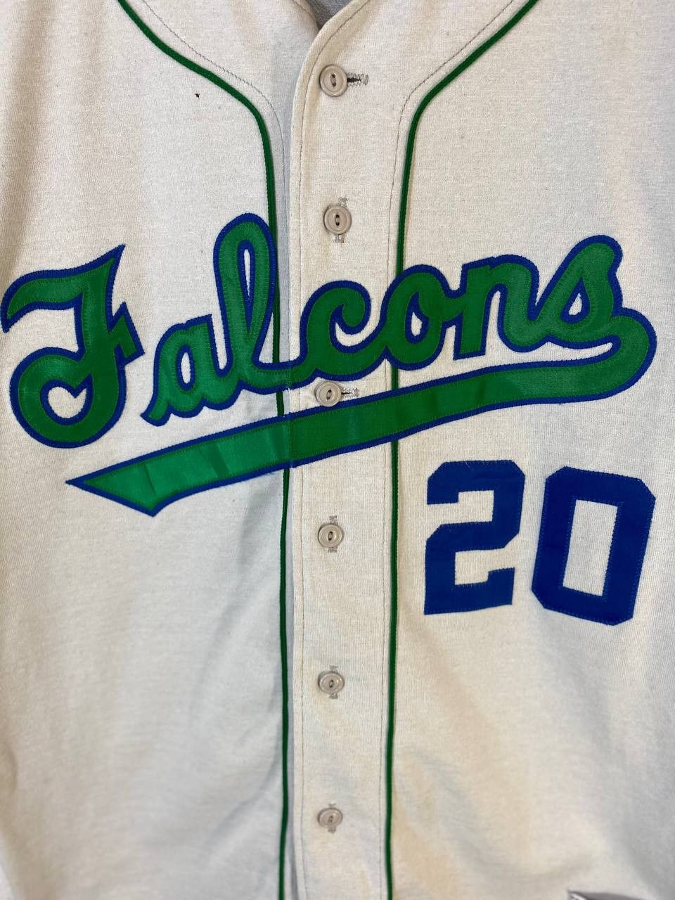 MLB vintage falcons baseball jersey by powers mfg made in usa Size US L / EU 52-54 / 3 - 2 Thumbnail