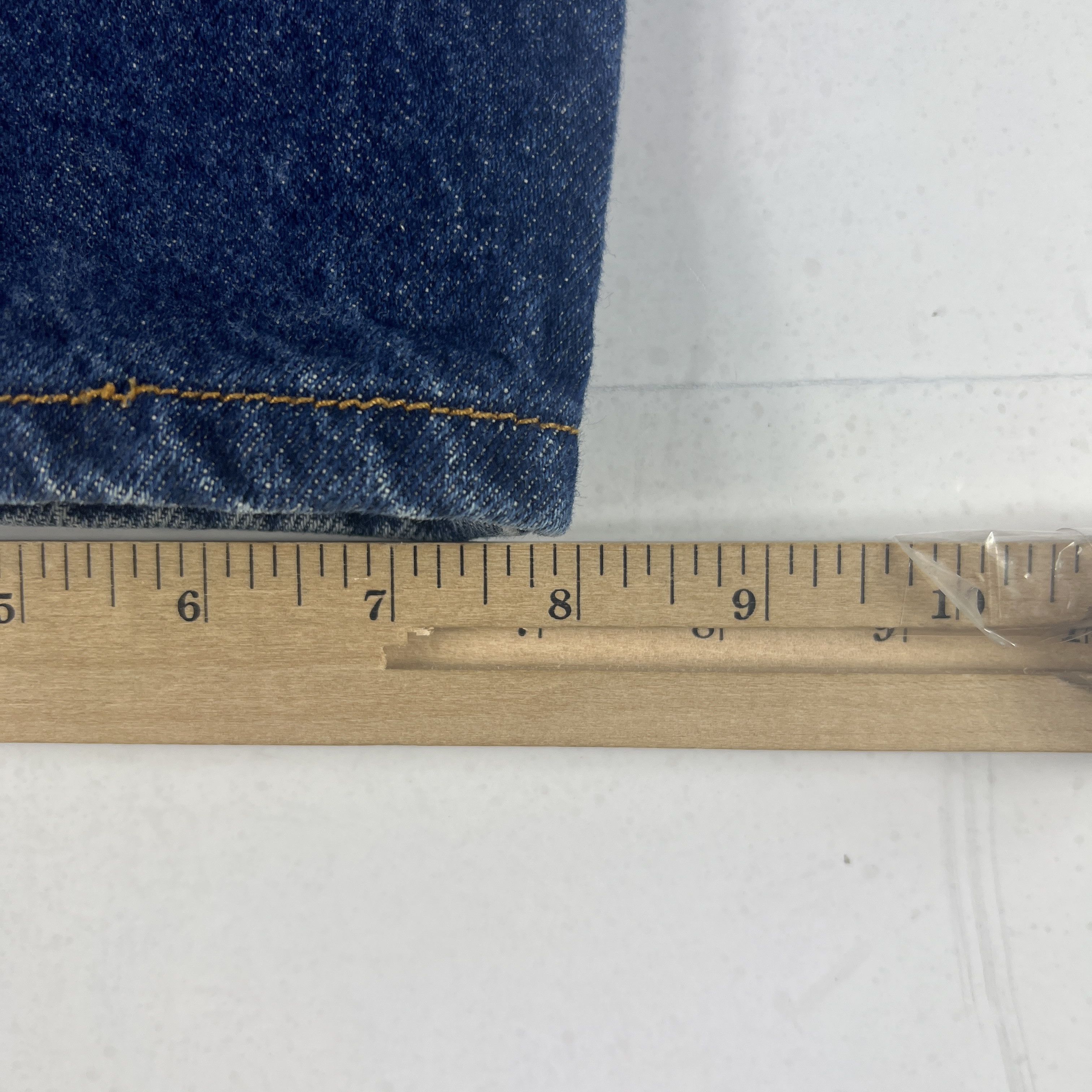Levi's × Vintage VTG 90s Levi's Jean 505 Straight Dark Blue Denim Orange Tab Size US 37 - 15 Thumbnail
