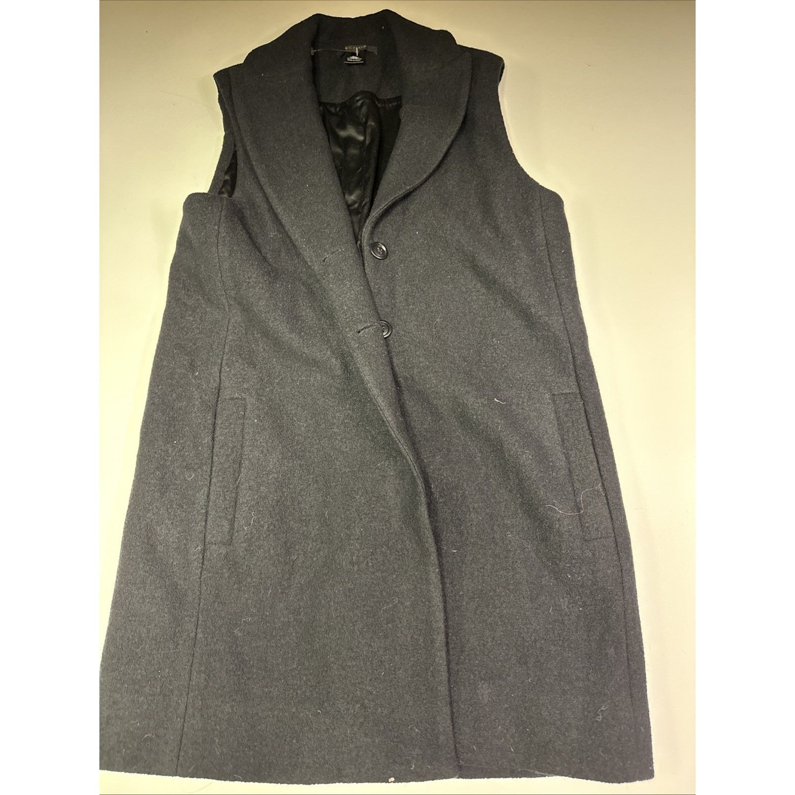 SCOOP Scoop NYC Sleeveless Black Trench Coat Size Large Size L / US 10 / IT 46 - 1 Thumbnail