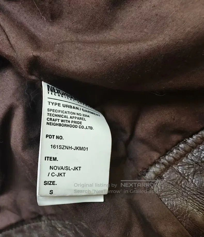 Neighborhood Neighborhood Brown Biker Leather Jacket Size US S / EU 44-46 / 1 - 5 Thumbnail