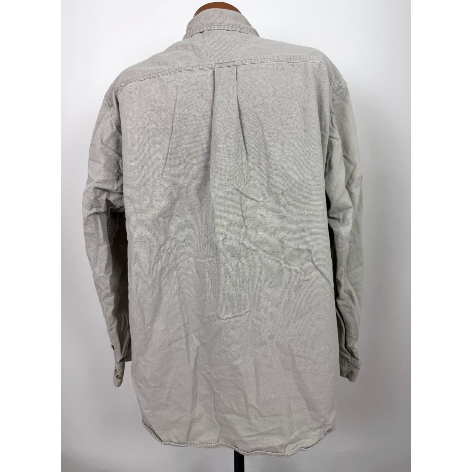 Cherokee VINTAGE Cherokee Shirt Men XL Canvas Heavyweight 90s Beige Button-Up Collared Long Sleeve Pockets 90s Grunge Outdoor Travel Workwear Mens Size US XL / EU 56 / 4 - 7 Thumbnail