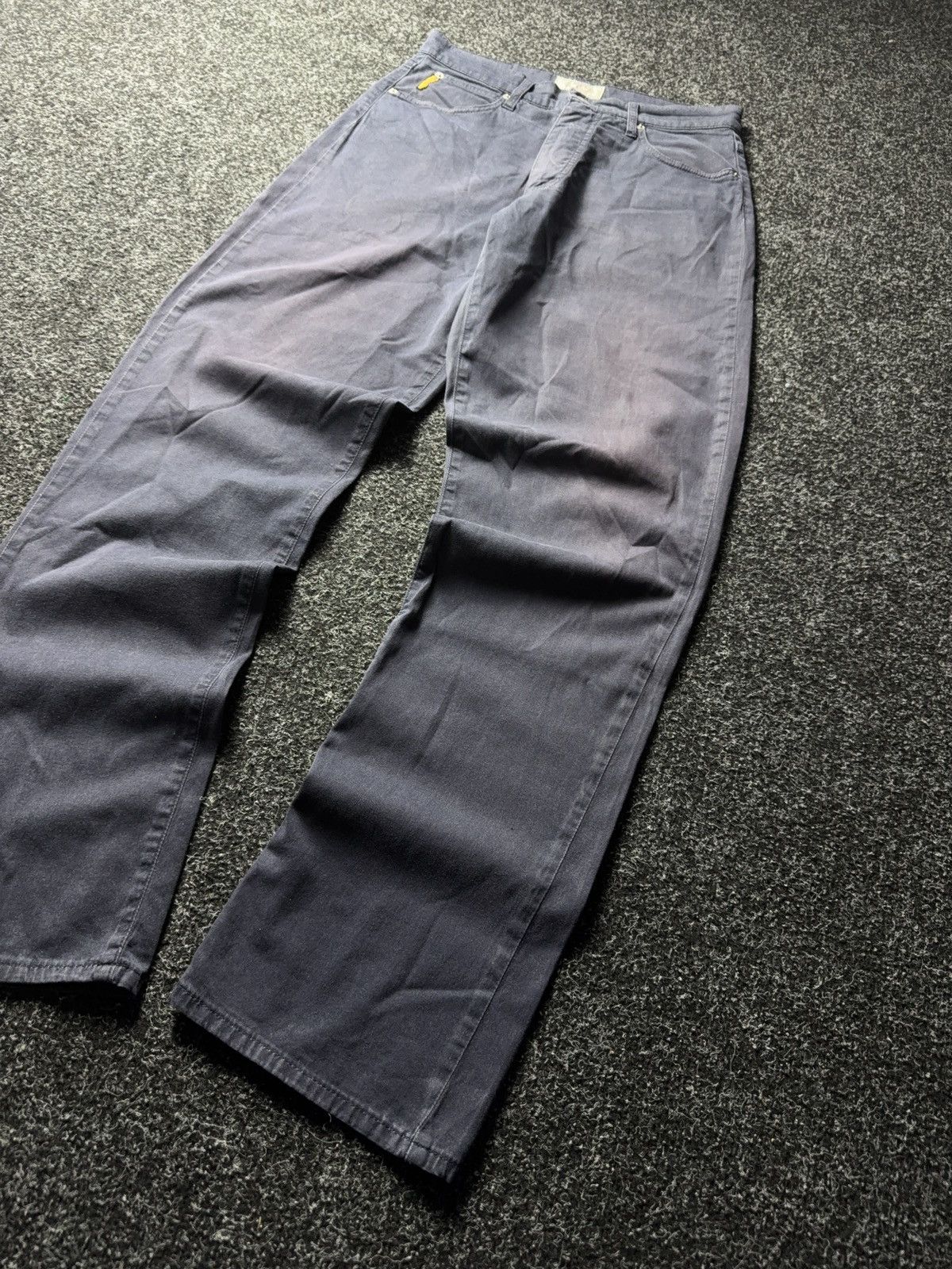 Armani 90s Armani Jeans Washed Faded Blue Straight Fit Denim Pants Size US 30 / EU 46 - 3 Thumbnail