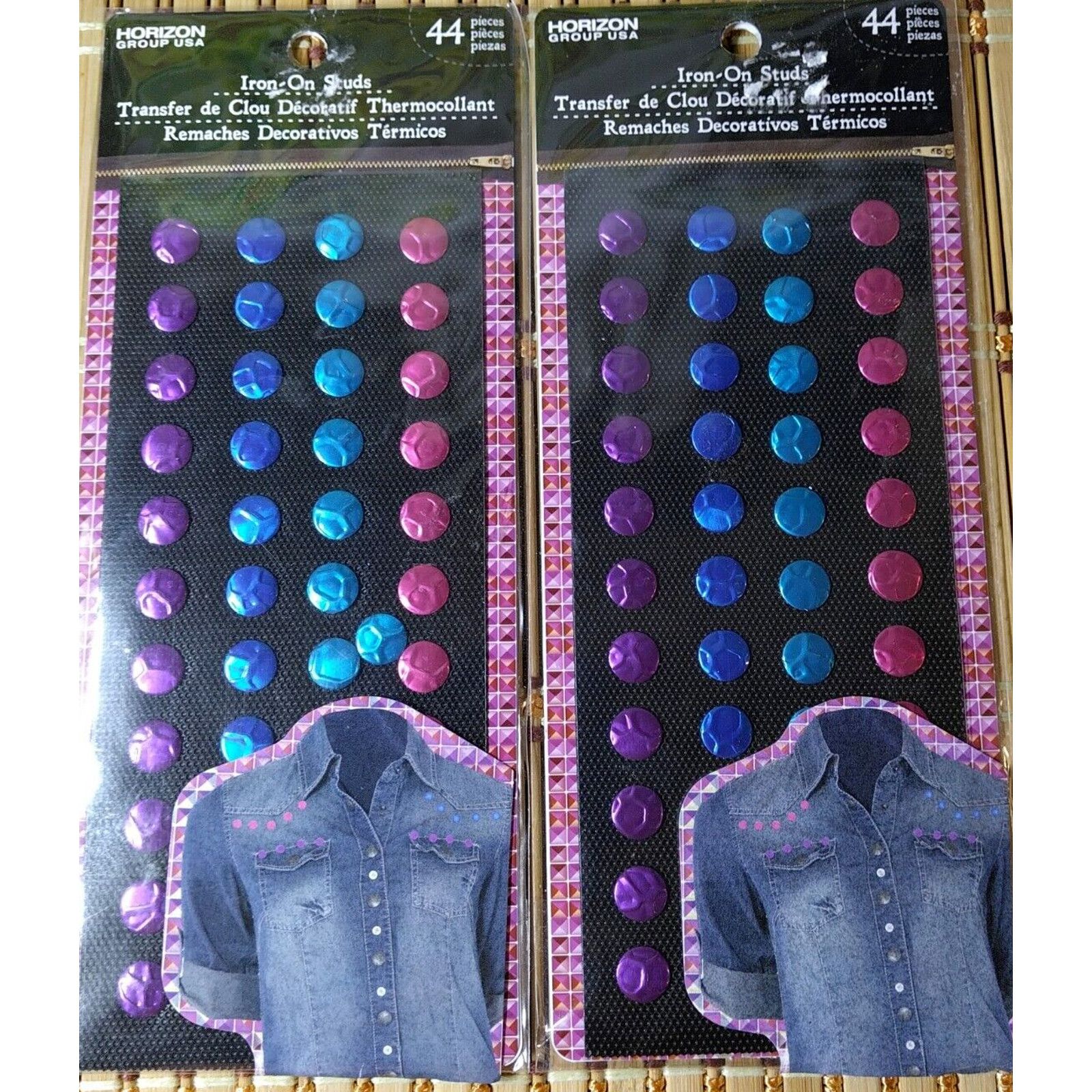 Other Horizon Group USA Iron On Studs Pack of 44 Multi Color Decor Size ONE SIZE - 1 Thumbnail