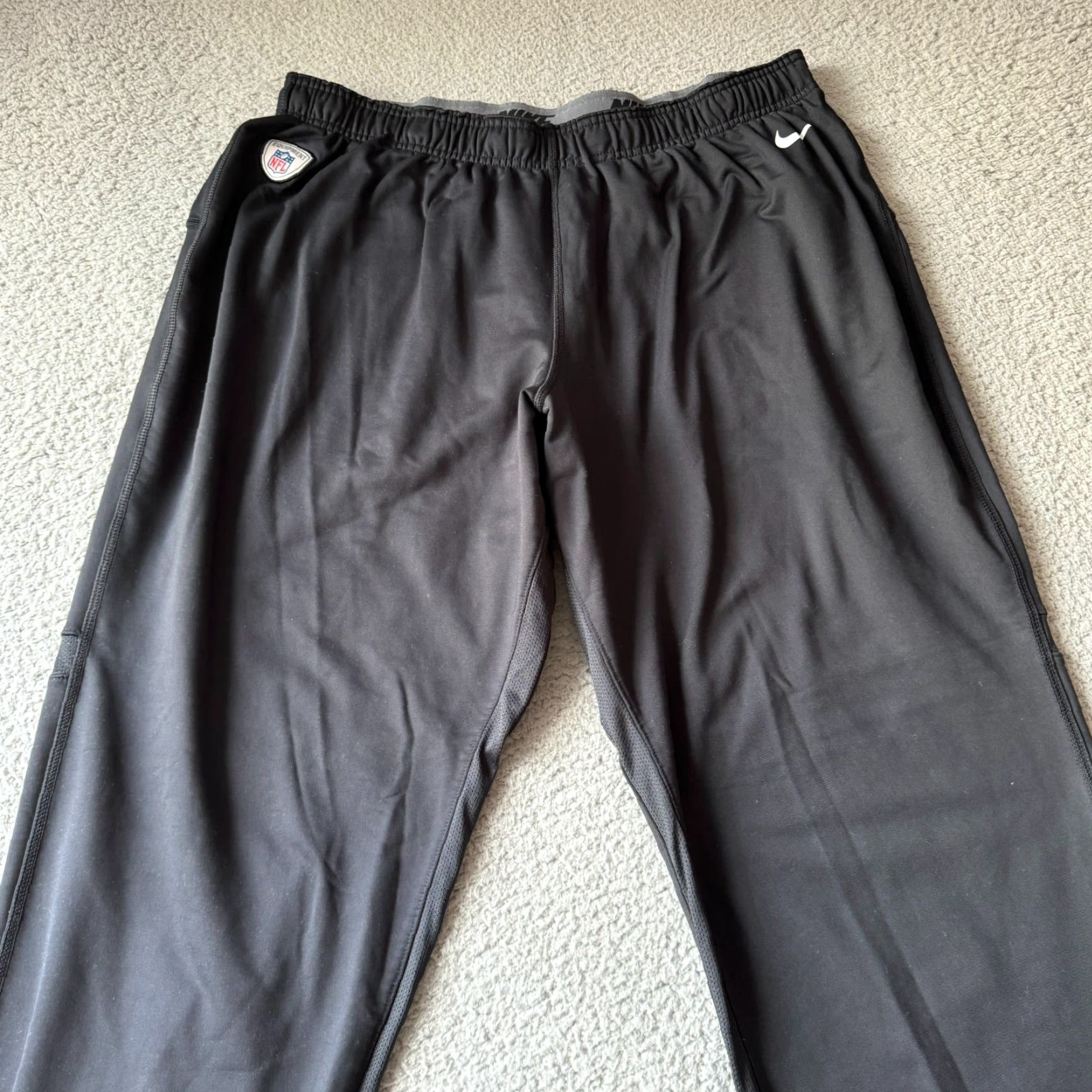 Nike Nike Pants Mens 3XL Black NFL Dri-Fit Joggers Sweat Track Athletic Tapered Lined Size US 34 / EU 50 - 4 Thumbnail