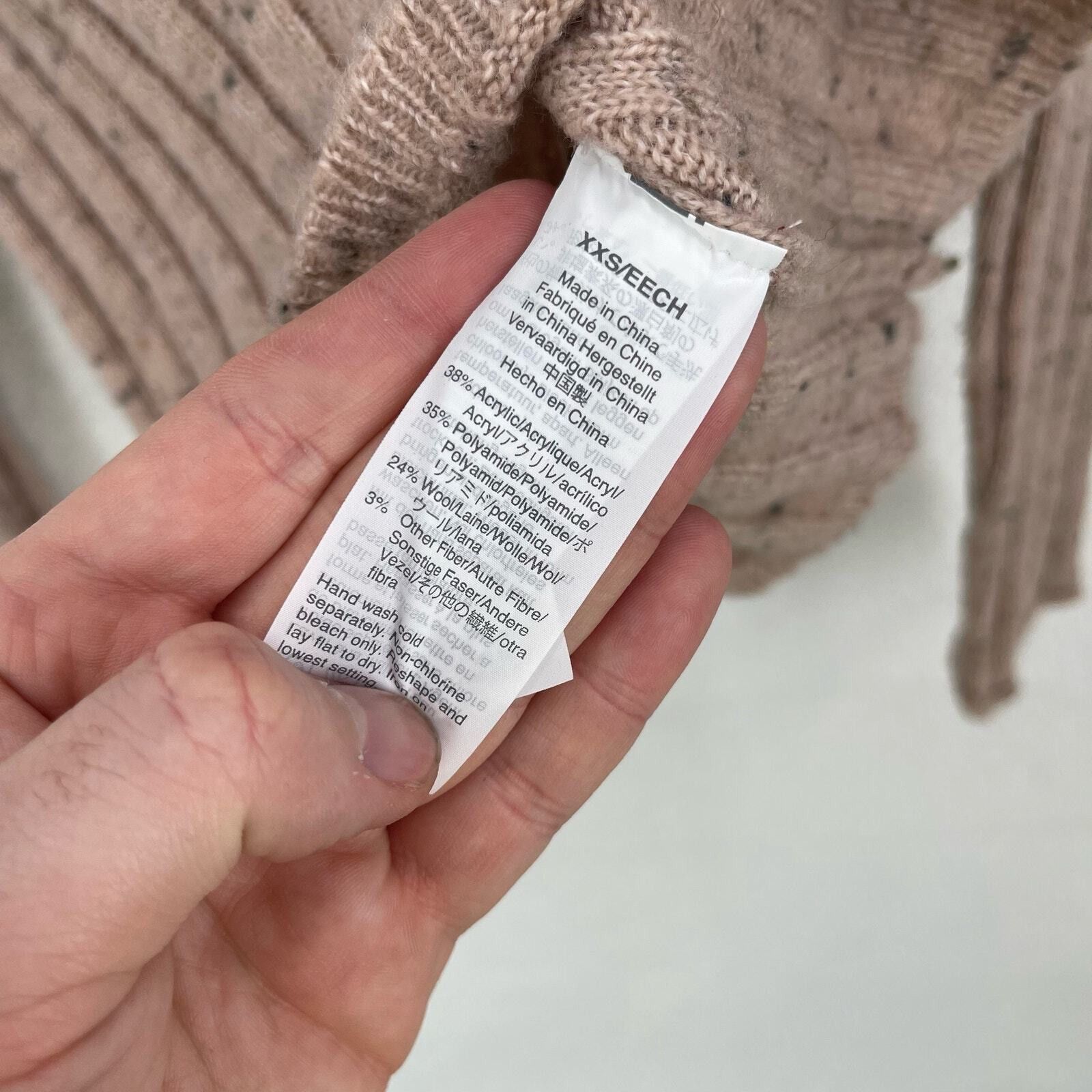 Madewell Madwell XXS Donegal Evercrest Turtleneck Knit Sand Bodycon Size XXS / US 00 / IT 34 - 6 Thumbnail