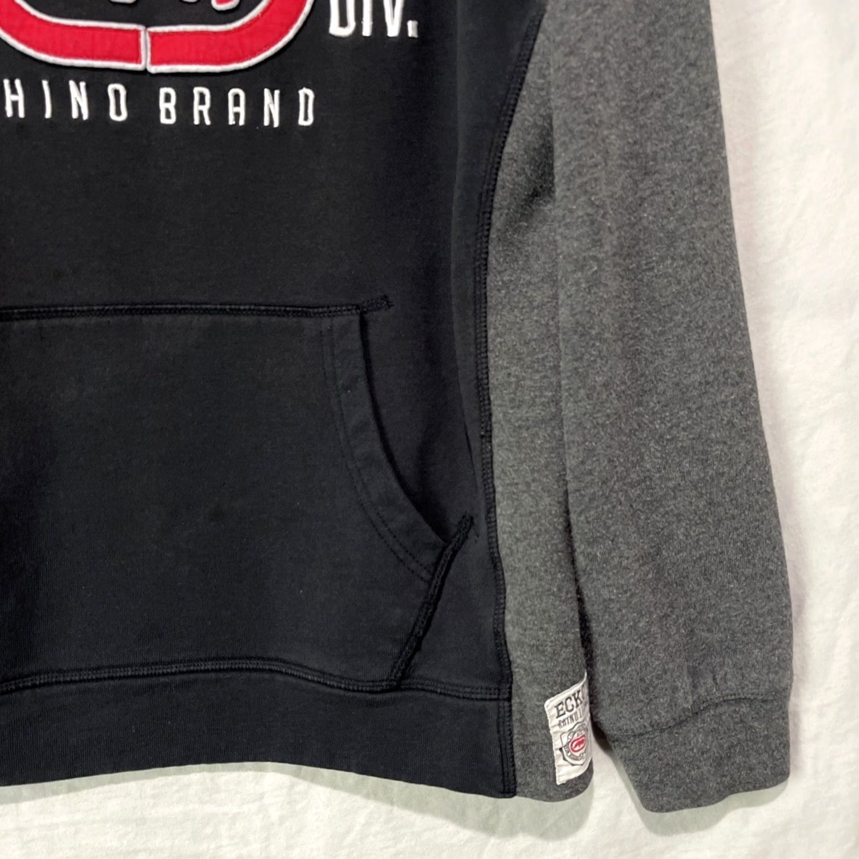 Ecko Unltd. VINTAGE Ecko Unltd Hoodie Mens Large Black Gray Fleece Sweatshirt Pullover Rhino Brand Ladies? Size US L / EU 52-54 / 3 - 3 Thumbnail