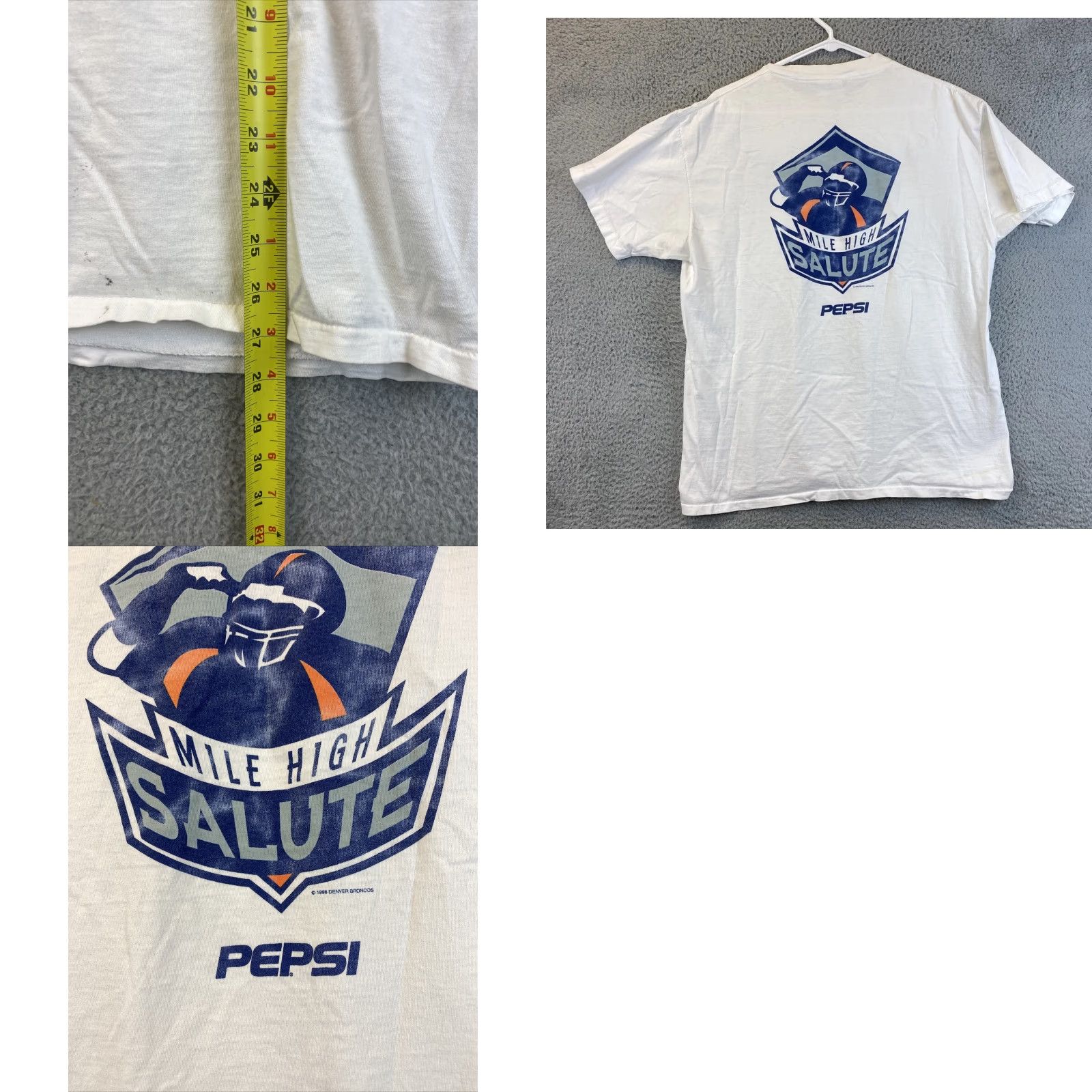 Vintage VINTAGE Power Pro Denver Broncos T-Shirt Most Relevant Category: T-Shirt Adult XL White 1997 Sports USA 90s Mens Size US XL / EU 56 / 4 - 8 Thumbnail