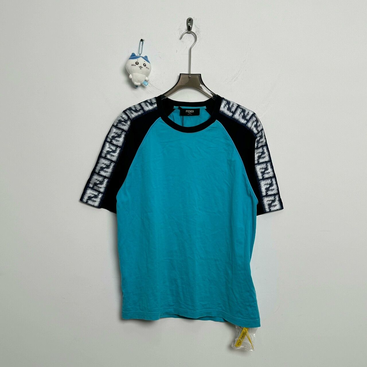 Fendi Fendi Blue and Black Logo Short Sleeve XL Size US XL / EU 56 / 4 - 1 Thumbnail