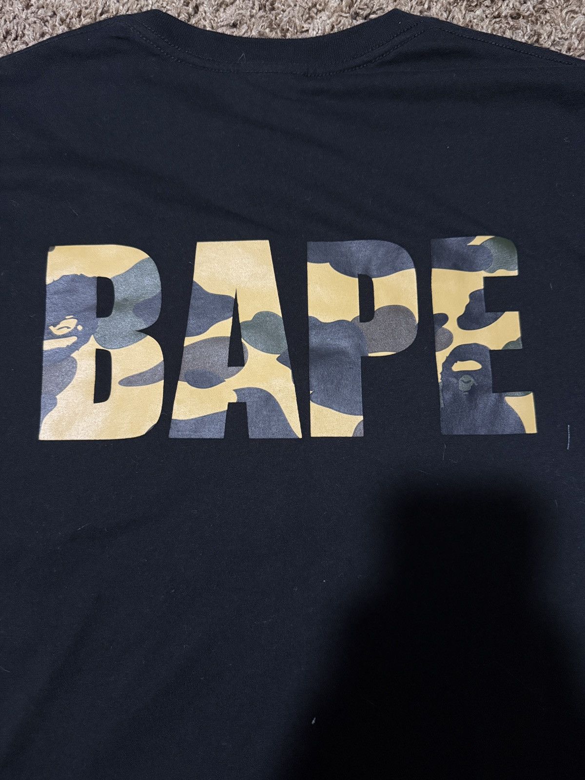 Bape Bape Yellow Camo Logo Tee Size US M / EU 48-50 / 2 - 4 Thumbnail