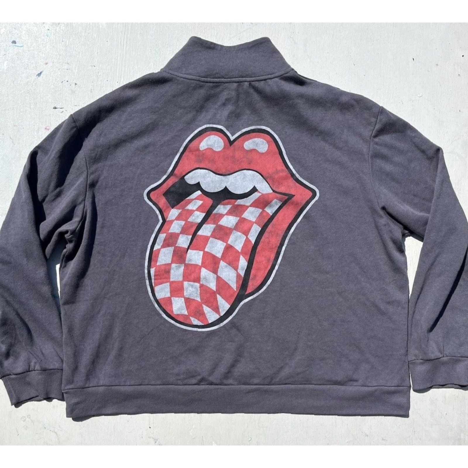 Vintage The Rolling Stones Sweater Women 2XL Gray Pullover British Rock Classic Tongue Mick Size XXL / US 16-18 / IT 52-54 - 7 Thumbnail