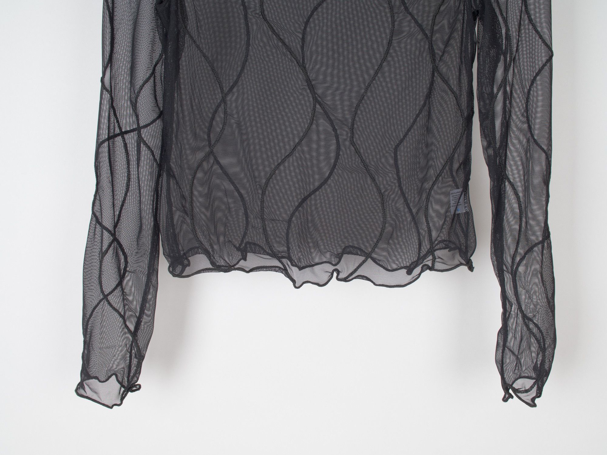 Vintage Elyse on Mars Sheer Mesh Cropped Long Sleeve Top Size M / US 6-8 / IT 42-44 - 6 Thumbnail