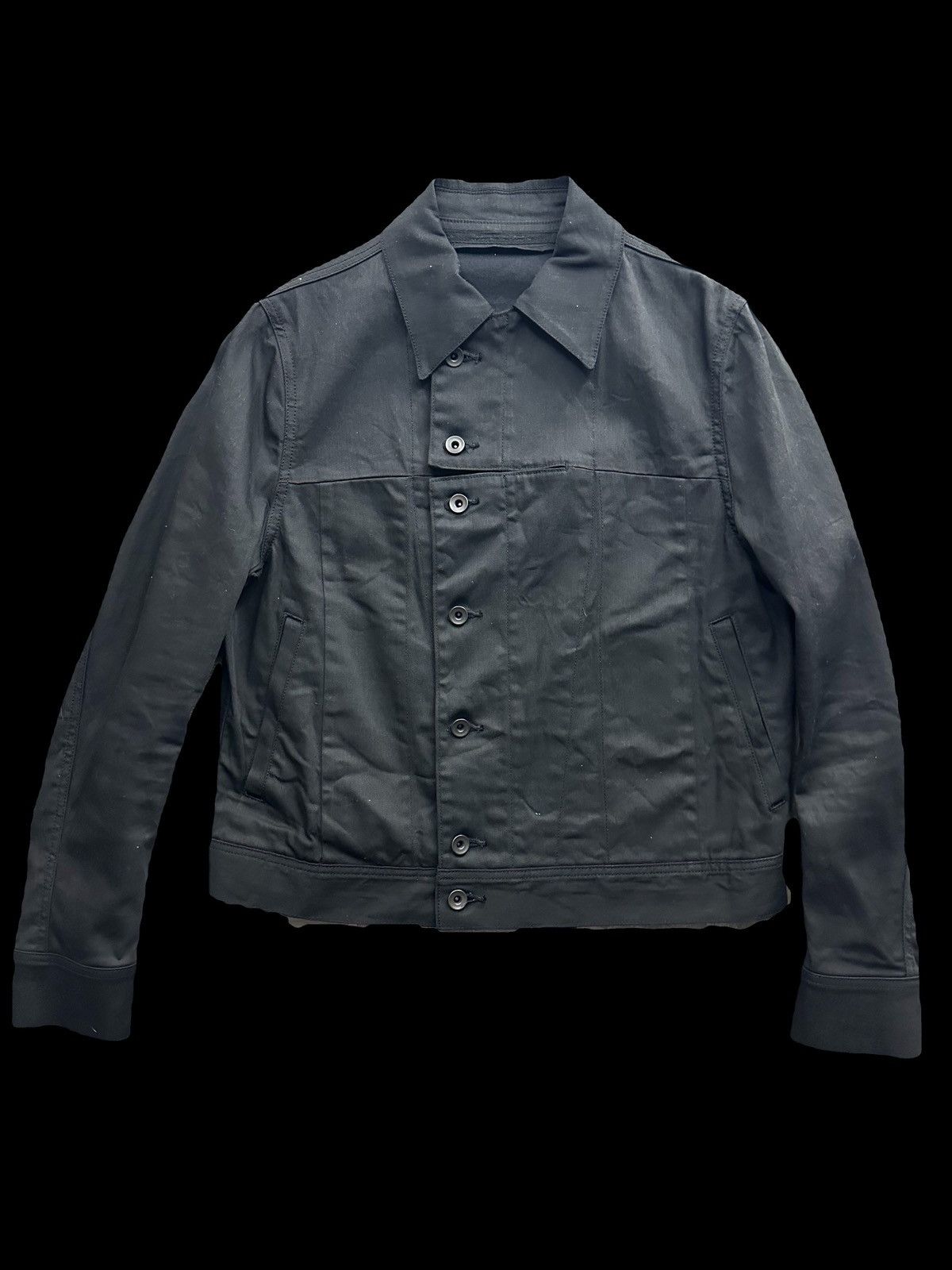 image of Julius Denim Trucker Jacket in Black, Men's (Size Medium)