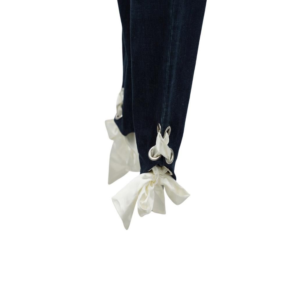 Designer Good American Ribbon High Waist Jeans Size 28/6 Size 28" / US 6 / IT 42 - 5 Thumbnail