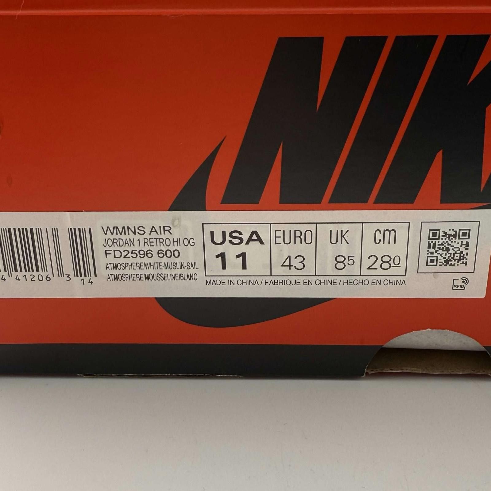 Nike Jordan 1 Washed Pink 11W Used OG Box Size US 11 / IT 41 - 10 Thumbnail