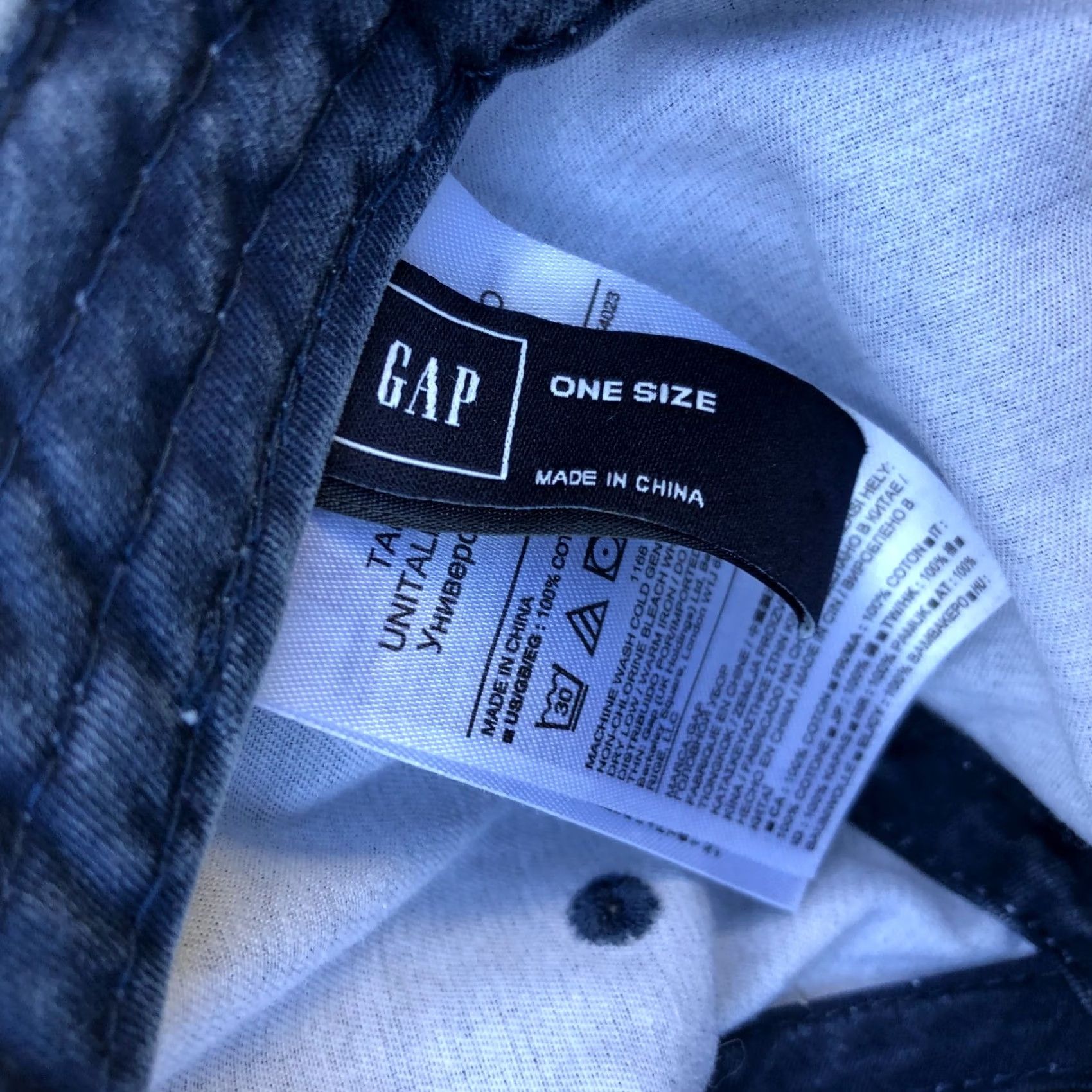 Gap GAP Baseball Hat Unisex Adult Blue 100% Cotton Adjustable One Size Cap Mens Womens Size ONE SIZE - 5 Thumbnail