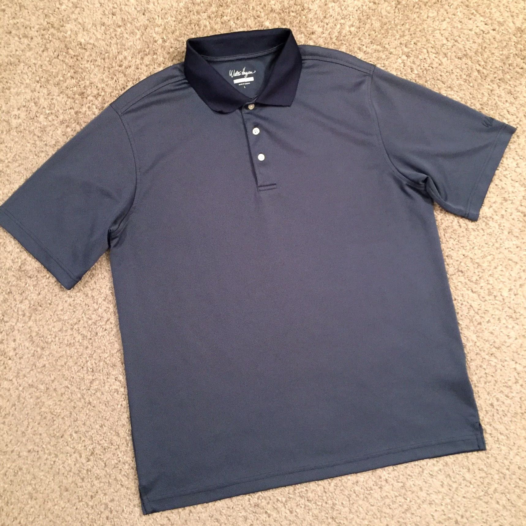 Vintage Walter Hagen Polo Shirt Mens L Blue Short Sleeve Hydro Dri Polyester Collared Solid Polo Shirt Mens Size US L / EU 52-54 / 3 - 5 Thumbnail