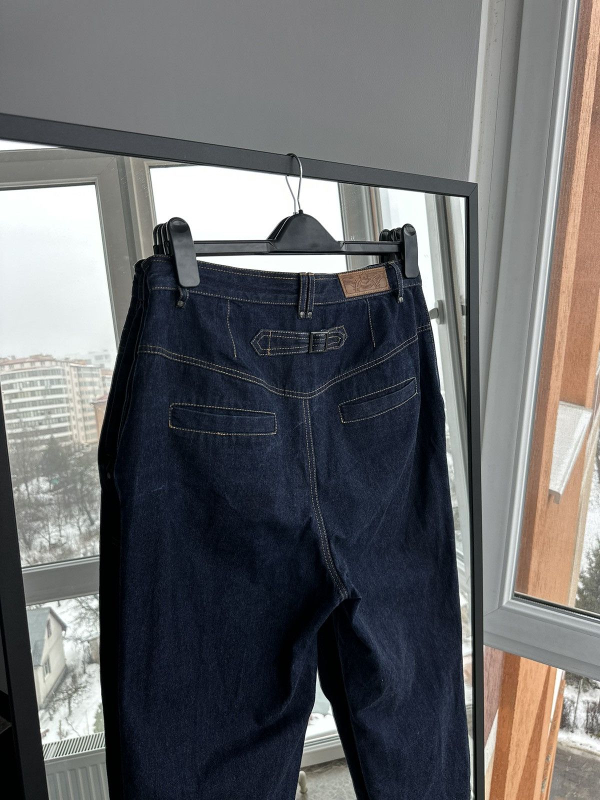 Le Mont Saint Michel Le Mont S’Michel BuckleBack Navy Woman Jeans French Workwear Size 32" / US 10 / IT 46 - 7 Thumbnail
