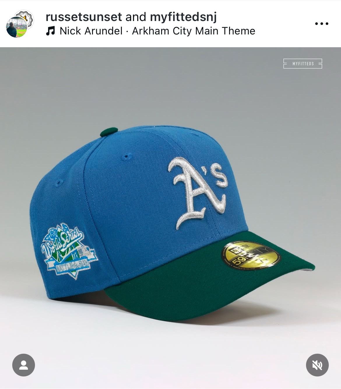 MyFitteds 7 1/4 OAKLAND ATHLETICS 1989 BATTLE OF THE BAY ARKHAM ASYLUM Size ONE SIZE - 1 Thumbnail