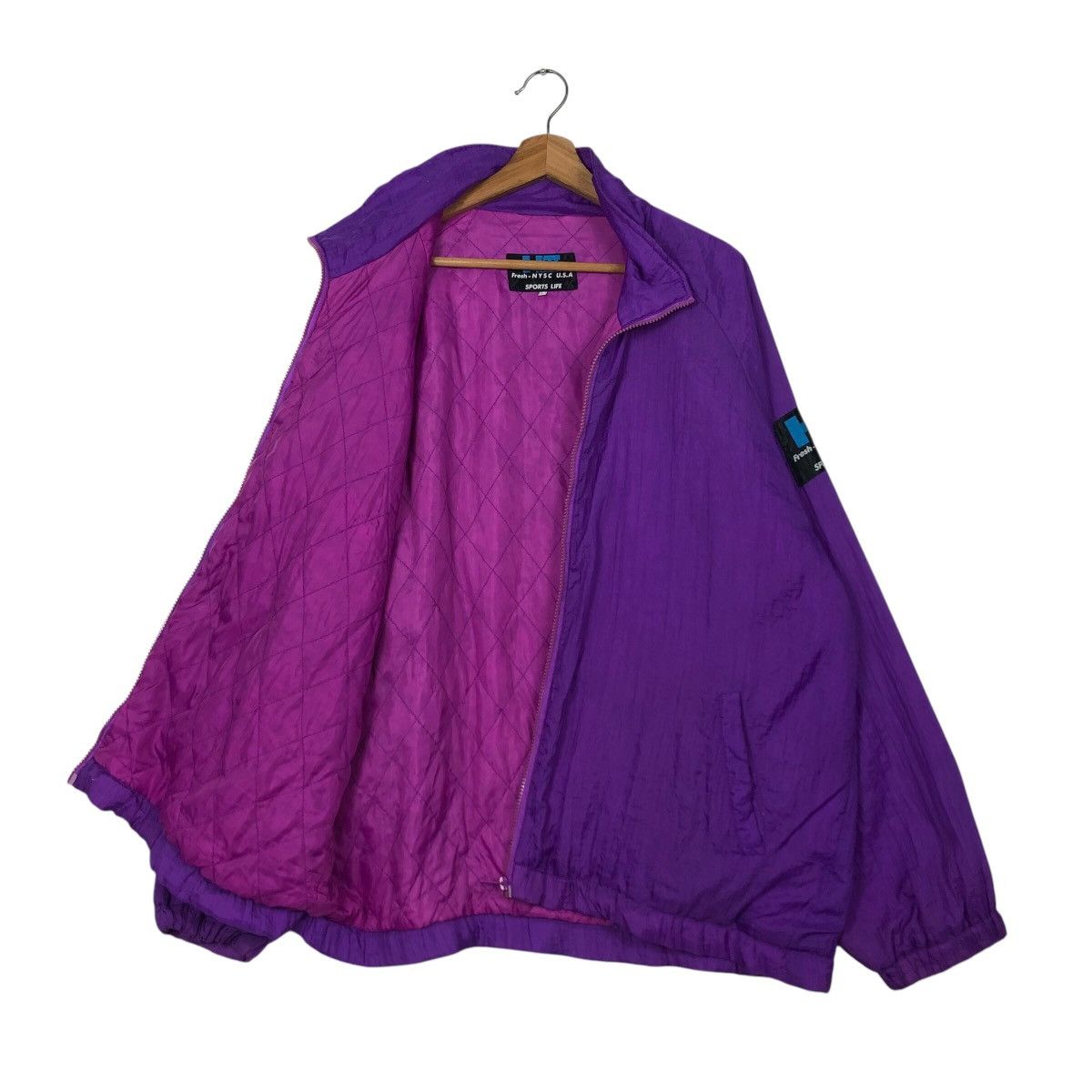 Japanese Brand 📌Vintage Bomber Jacket Rich Purple HIII Fresh Nysc Usa Size US L / EU 52-54 / 3 - 12 Thumbnail