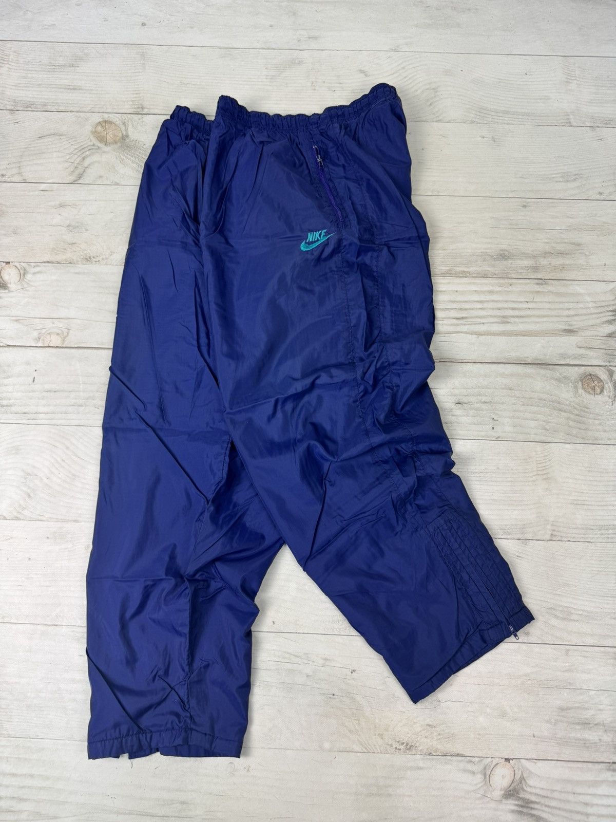 Nike Vintage Nike Nylon Pants Track 90s y2k Swoosh Size US 36 / EU 52 - 3 Thumbnail