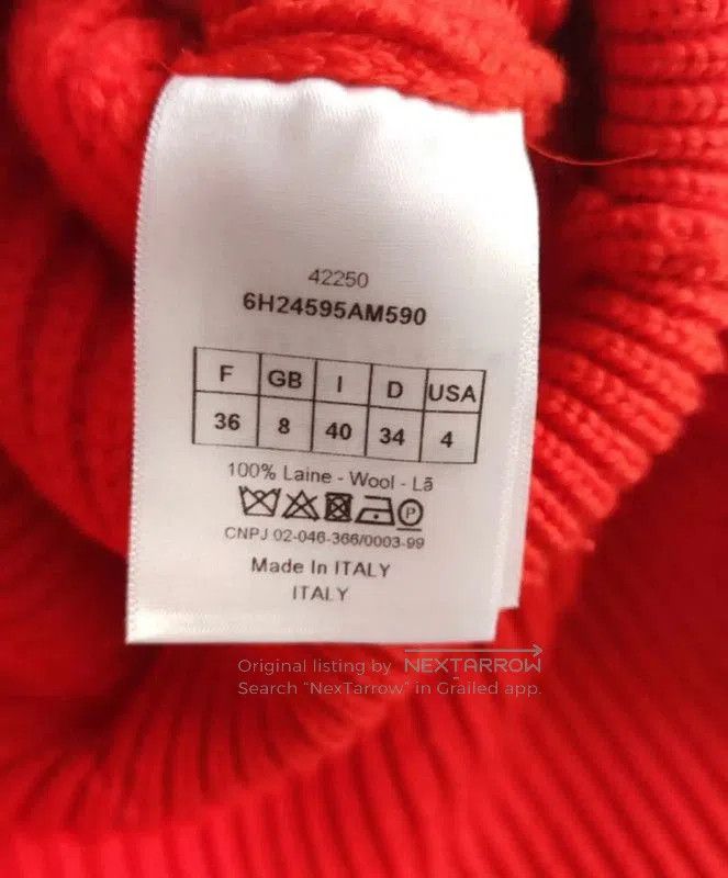 Dior Dior Orange Wool Long Sleeve Sweater for Women . Size S / US 4 / IT 40 - 5 Thumbnail
