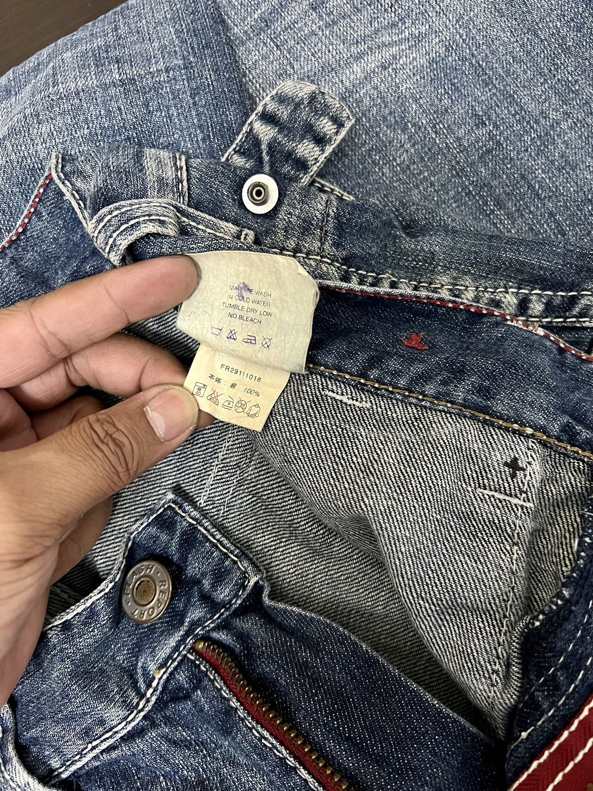Japanese Brand FLASH REPORT JAPAN MUDWASH SMOKE FLARE JEANS Size US 33 - 11 Thumbnail