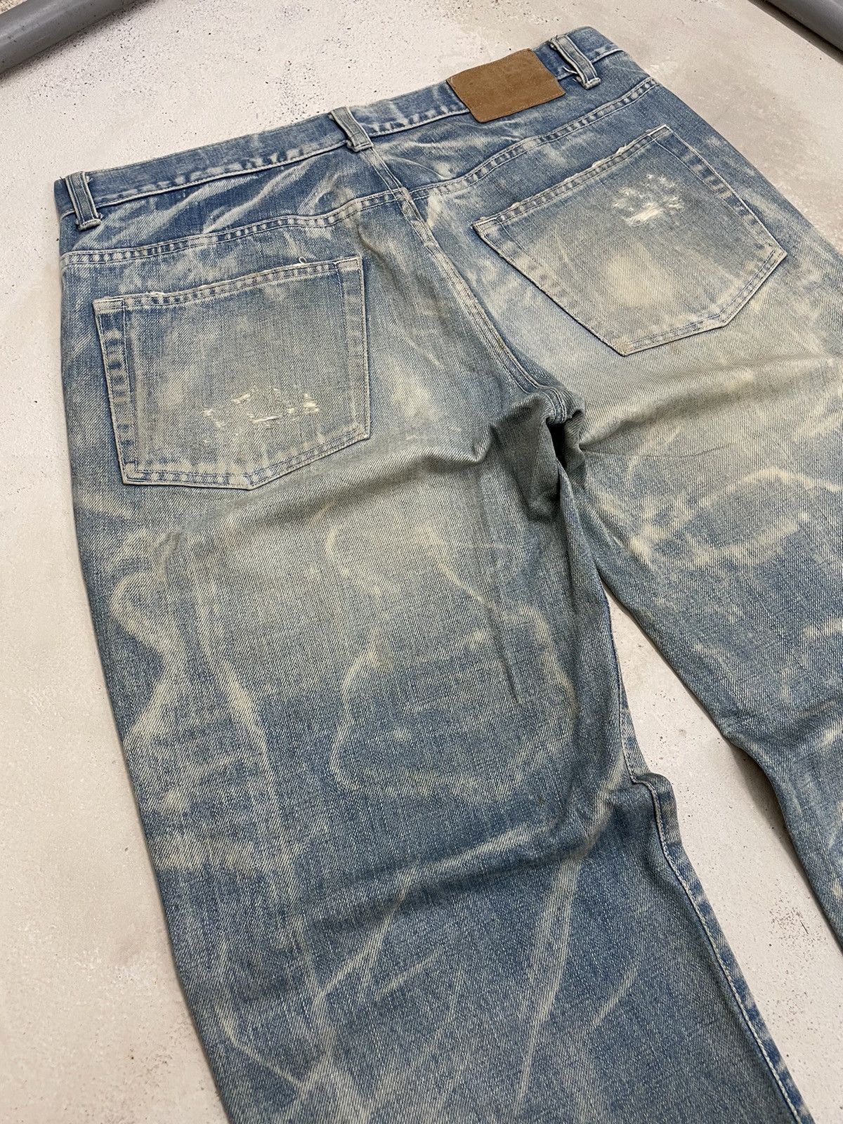 Japanese Brand TRNCA Japan Distressed Sashiko Reconstructed Denim (A1) Size US 35 - 16 Thumbnail