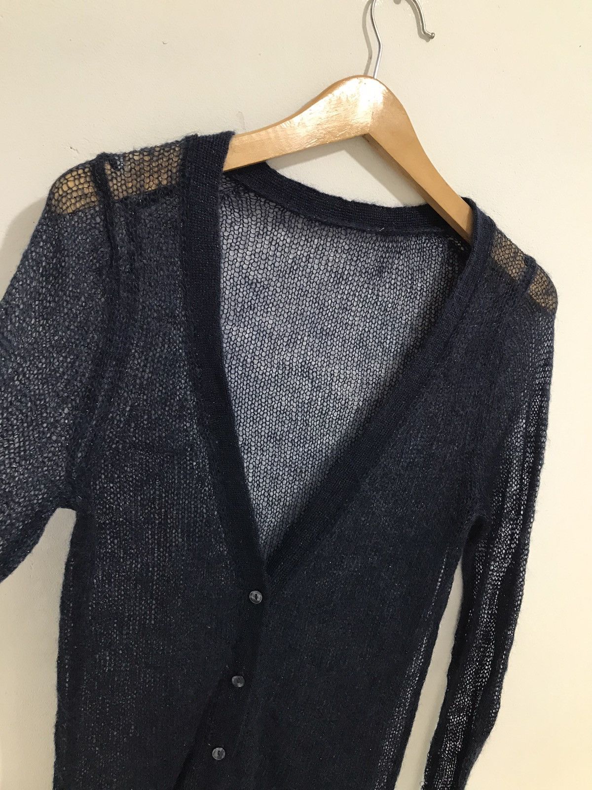 If Six Was Nine Transparent Open Fishnet Cardigan Grunge punk Size US M / EU 48-50 / 2 - 4 Thumbnail