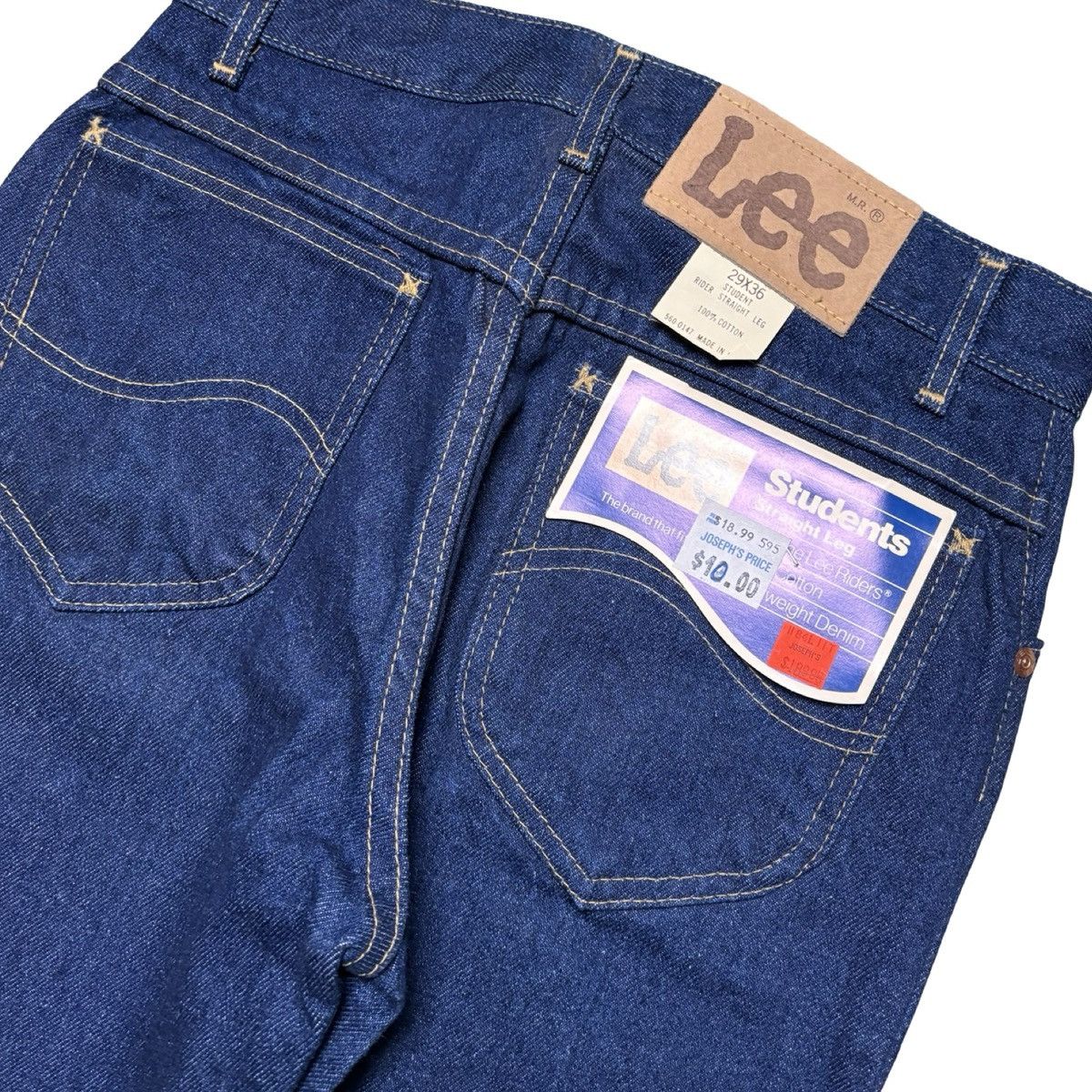 Lee Vintage Lee Riders Students Straight Denim Jeans 29X36 NWT Size US 29 - 2 Thumbnail